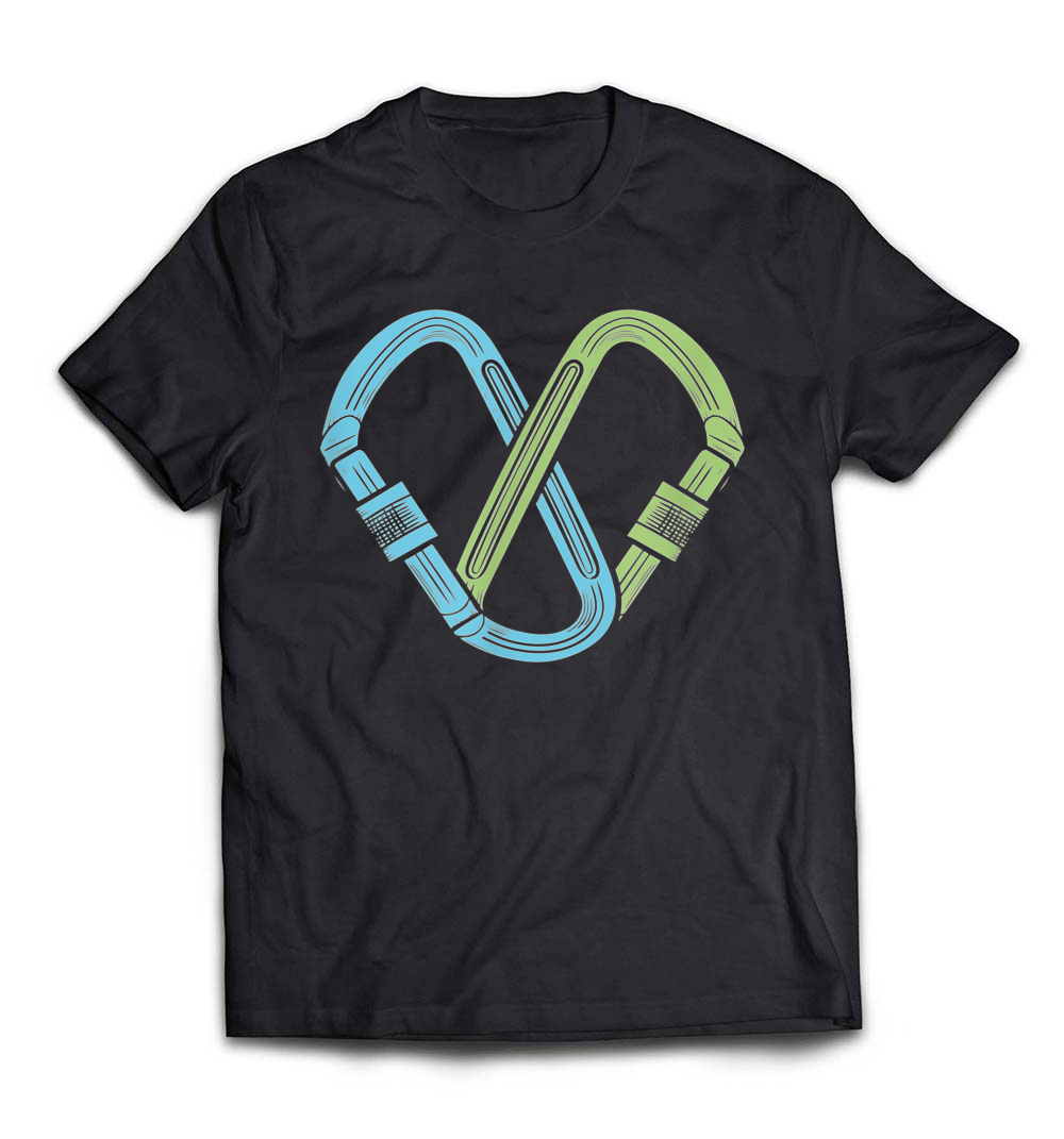 “Cool Climbing Carabiner” T-Shirt – A Must-Have for Climbing and Camping Enthusiasts